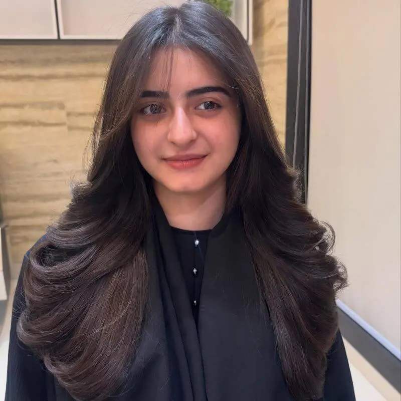 A girl get the best haircut in Faisalabad